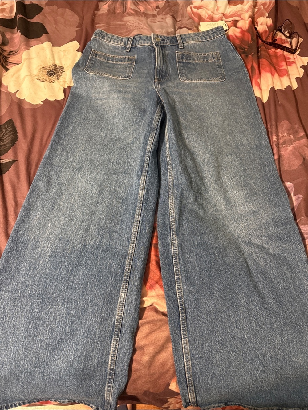 Women's Wide-Leg Denim Jeans in Light Blue